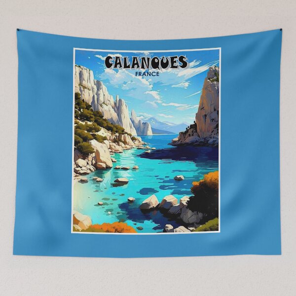Item preview, Calanques France : Vintage Travel Advertising Print designed and sold by posterbobs.