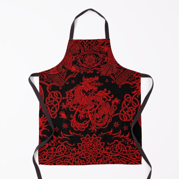 Item preview, Fenrir the Norse Wolf - Viking Art, Red and Black designed and sold by Abysm Internal.