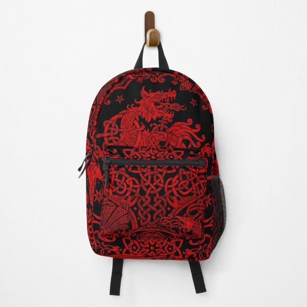 Item preview, Fenrir the Norse Wolf - Viking Art, Red and Black designed and sold by Abysm Internal.
