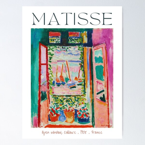 Item preview, Henri Matisse - The Open Window, Collioure France 1905 HD Signed designed and sold by Arwen-Art.