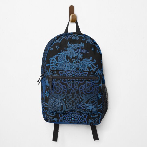 Item preview, Fenrir the Norse Wolf - Viking Art, Black Blue designed and sold by Abysm Internal.