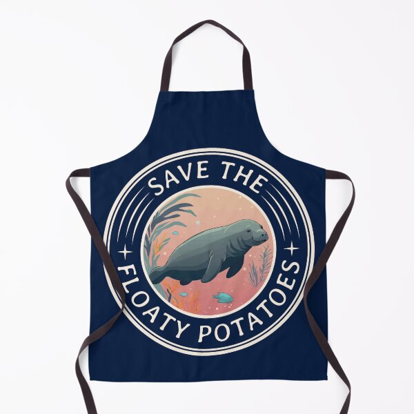 Item preview, Save The Floaty Potatoes Ver 2 Funny Manatee Quote designed and sold by thecatcouch.