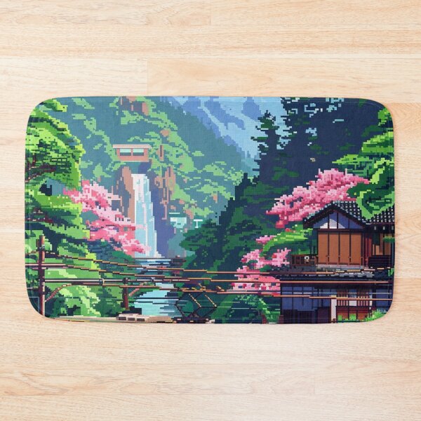 Item preview, Mount Fuji Train Ride Pixel Art  designed and sold by SaintCurio.