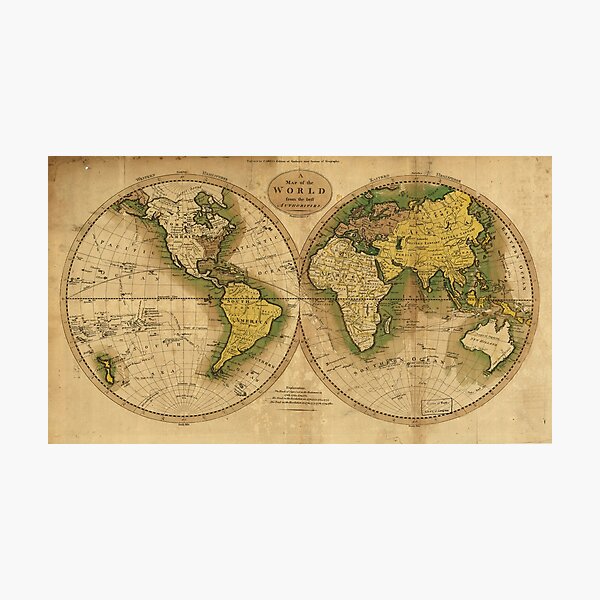 Item preview, Map of the World by Mathew Carey (1795) designed and sold by allhistory.