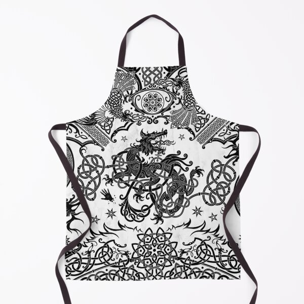 Item preview, Fenrir the Norse Wolf - Viking Art, Black White designed and sold by Abysm Internal.