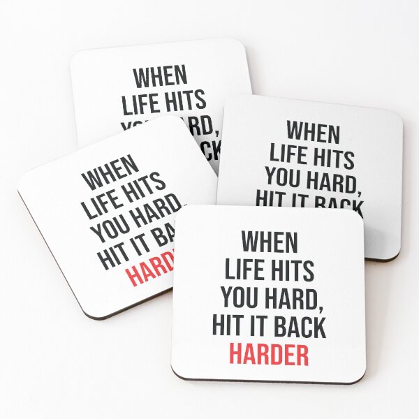 Item preview, WHEN LIFE HITS YOU HARD, HIT IT BACK HARDER  designed and sold by thewolf988.