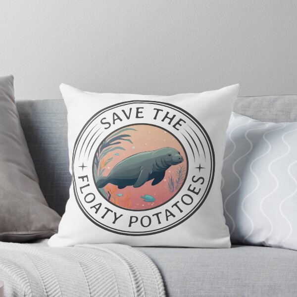Item preview, Save The Floaty Potatoes Ver 3 Funny Manatee Quote designed and sold by thecatcouch.