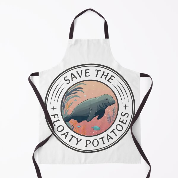 Item preview, Save The Floaty Potatoes Ver 3 Funny Manatee Quote designed and sold by thecatcouch.