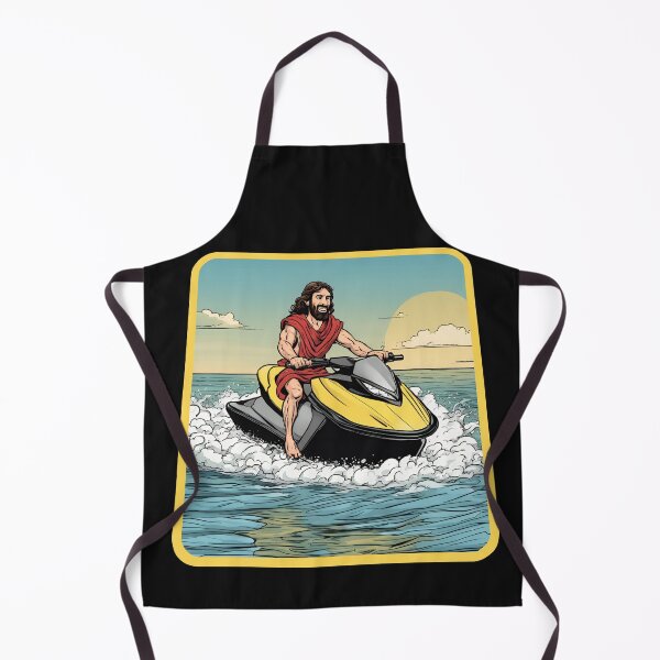 Item preview, Jesus Christ jet skiing  designed and sold by Eolithic.