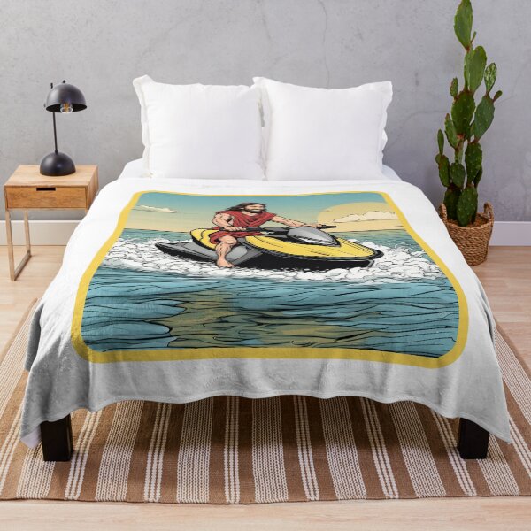 Artikelvorschau, Jesus Christus Jetski fahren entworfen und verkauft von Eolithic.