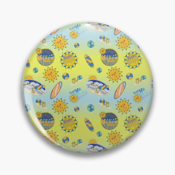 Item preview, It's Summer and it's time for fun in the Sun at the BEACH! Great Sunny Beach seamless Pattern Design with bright colors and background designed and sold by MichCortez9.