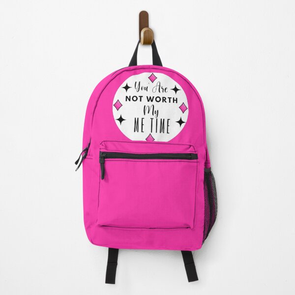 Item preview, You Are Not Worth  My ME TIME Hot Pink Clock designed and sold by wildwhimsical.