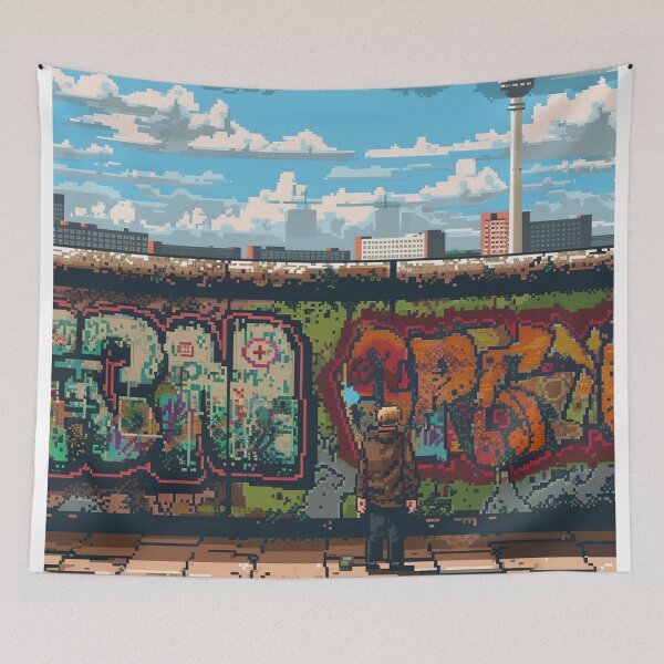 Item preview, Berlin Wall Pixel Art  designed and sold by SaintCurio.