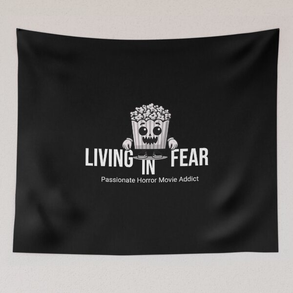 Item preview, Living in Fear - Passionate Horror Movie Addict Artwork by Egyape designed and sold by egyape ⭐⭐⭐⭐⭐.