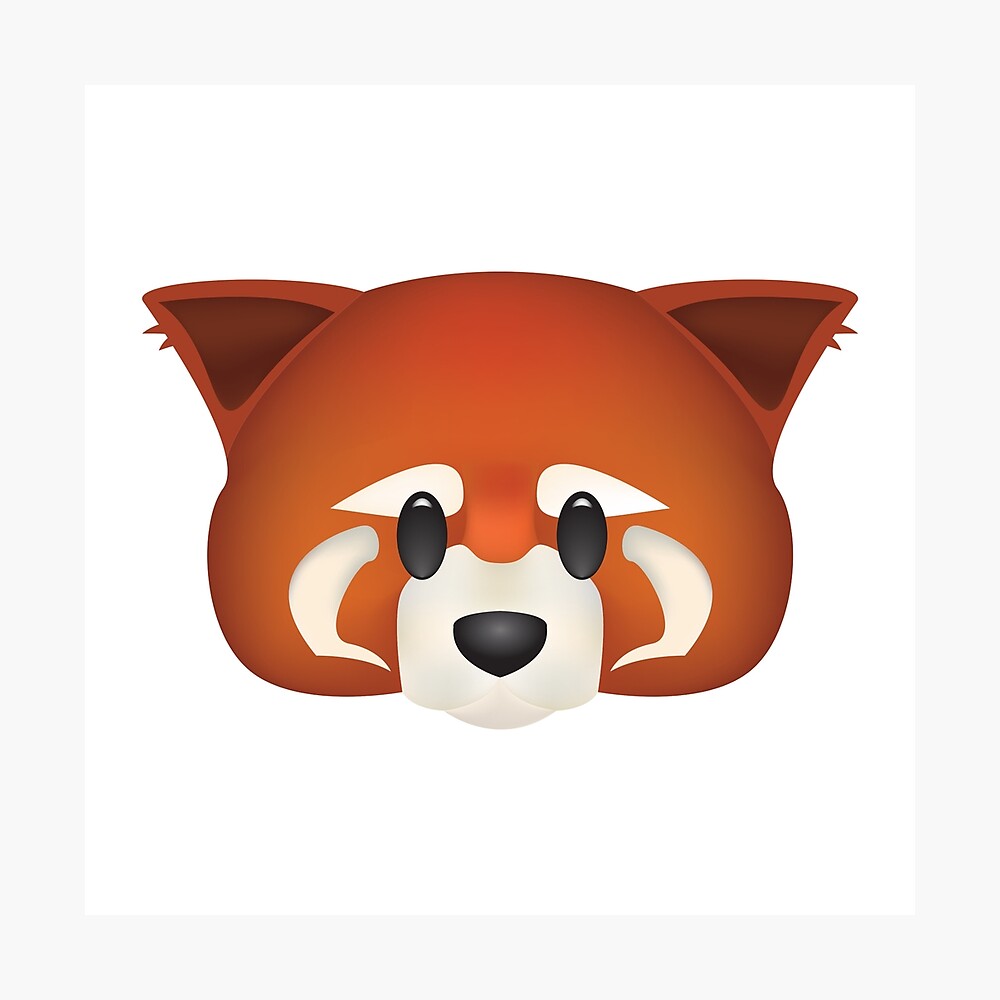 Red Panda Emoji Poster for Sale by LinearStudios | Redbubble