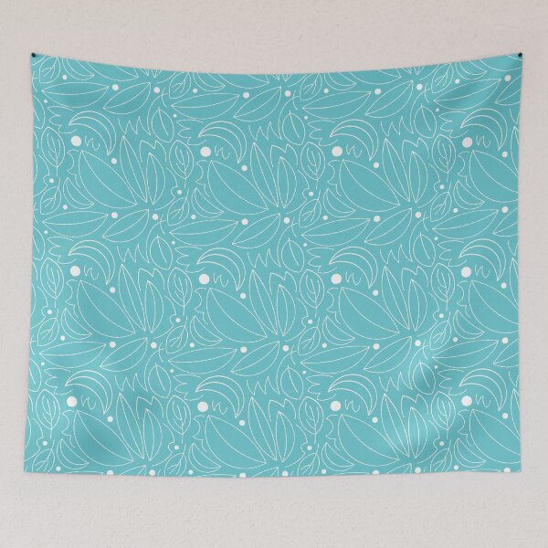 Item preview, Turquoise Leafy Dots designed and sold by Larify.
