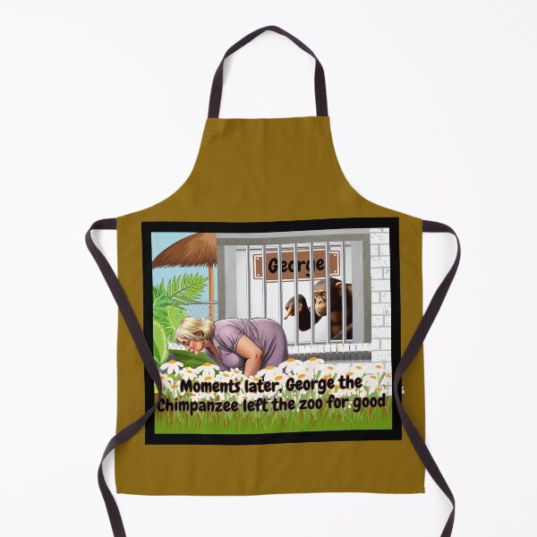 Item preview, Moments later, George the Chimpanzee left the zoo for good, Humorous zoo design designed and sold by Jim Stephens.