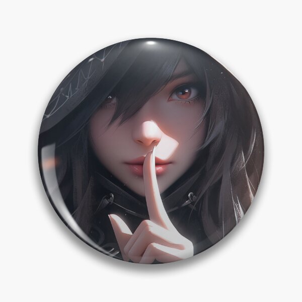 Item preview, Dark Mysterious Hooded Shh Whisper Anime Girl designed and sold by bubblegoth.