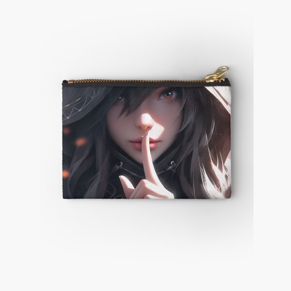 Item preview, Dark Mysterious Hooded Shh Whisper Anime Girl designed and sold by bubblegoth.