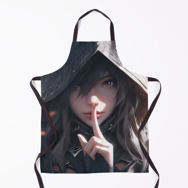 Item preview, Dark Mysterious Hooded Shh Whisper Anime Girl designed and sold by bubblegoth.