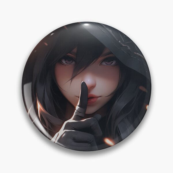 Item preview, Dark Mysterious Hodded Stealth Silence Anime Girl designed and sold by bubblegoth.