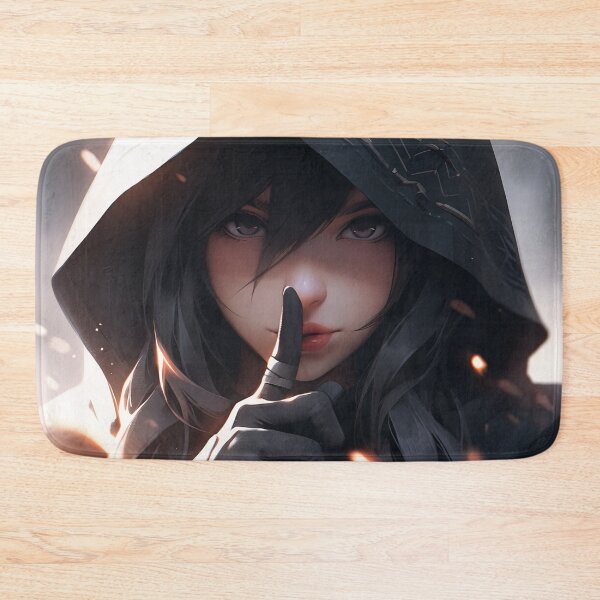 Item preview, Dark Mysterious Hodded Stealth Silence Anime Girl designed and sold by bubblegoth.