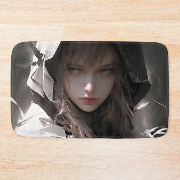 Item preview, Hooded Stealth Dark Fantasy Anime Girl designed and sold by bubblegoth.