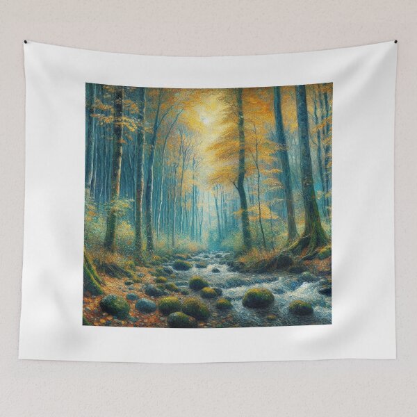 Item preview, Creek In A Maple Forest Home Cabin designed and sold by CL JOHNSON.