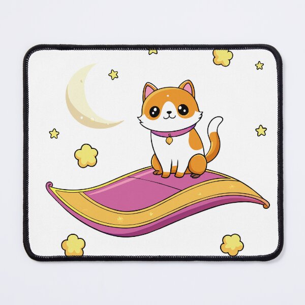 Item preview, Kawaii Cat Soars on a Magical Flying Carpet Through Mystical Skies designed and sold by omerfdln34.