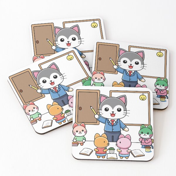 Item preview, Kawaii Cat Teacher Guides a Classroom of Tiny Adventurers designed and sold by omerfdln34.