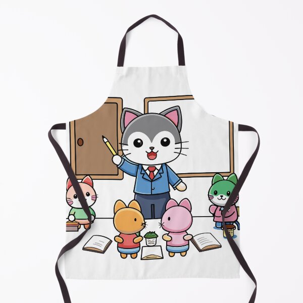 Item preview, Kawaii Cat Teacher Guides a Classroom of Tiny Adventurers designed and sold by omerfdln34.