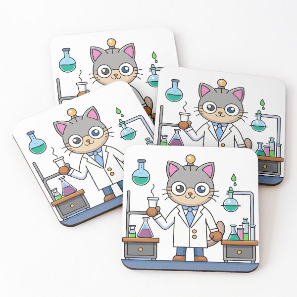 Item preview, Kitty Scientist Conducts Experiments in a High-Tech Laboratory designed and sold by omerfdln34.