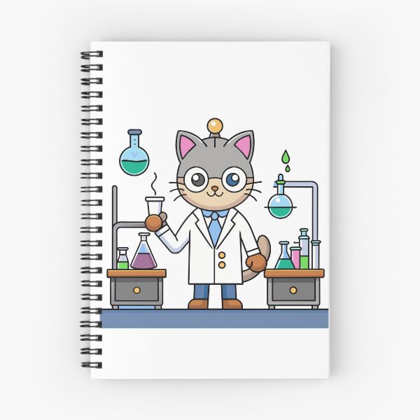 Item preview, Kitty Scientist Conducts Experiments in a High-Tech Laboratory designed and sold by omerfdln34.