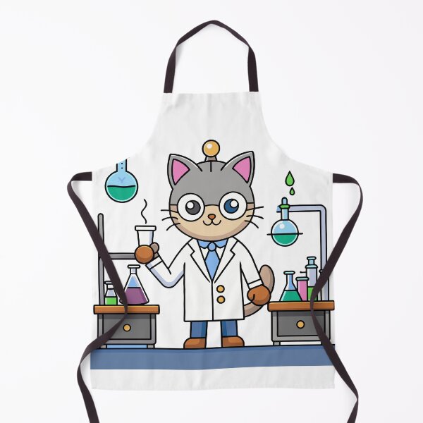 Item preview, Kitty Scientist Conducts Experiments in a High-Tech Laboratory designed and sold by omerfdln34.