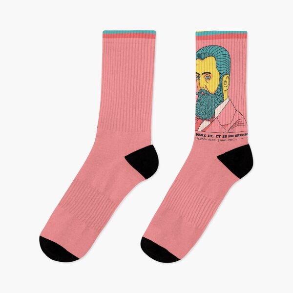 Item preview, Theodor Herzl as trendy hipster; vector design designed and sold by GreissDesign.