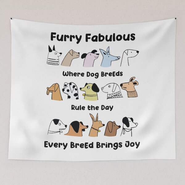 Item preview, Furry Fabulous: Where Dog Breeds Rule the Day designed and sold by OCNau.