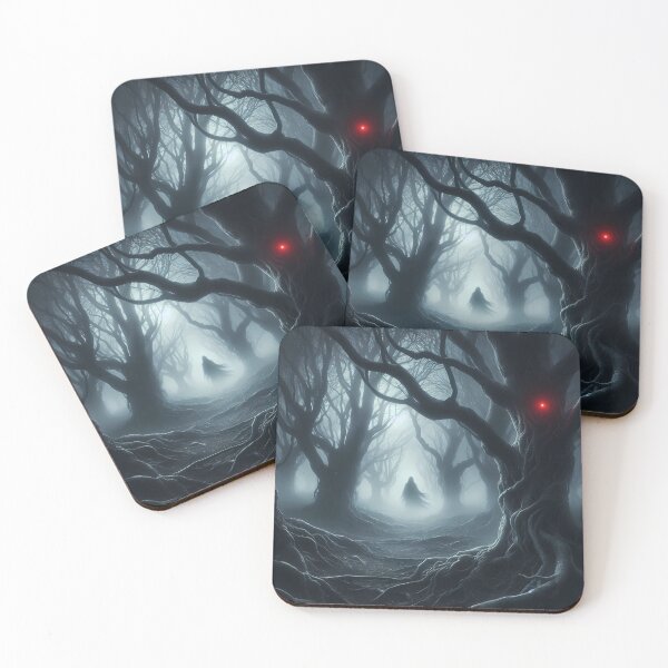 Item preview, Mysterious Figure Shrouded in Mist Amongst Twisted Trees at Dusk designed and sold by aminz4.