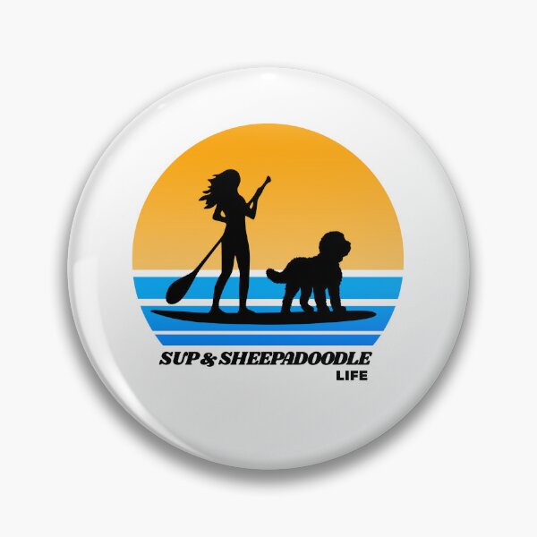Item preview, SUP and Sheepadoodle Standup Paddleboarding Dog Mom designed and sold by Guarddogdrive.