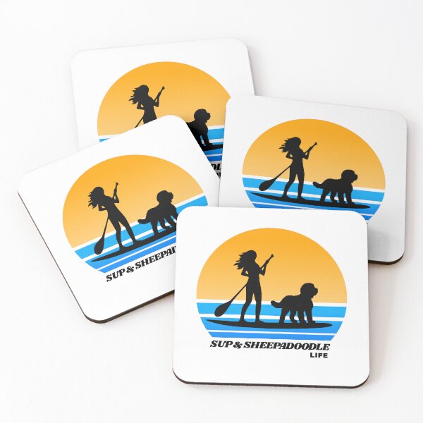 Item preview, SUP and Sheepadoodle Standup Paddleboarding Dog Mom designed and sold by Guarddogdrive.