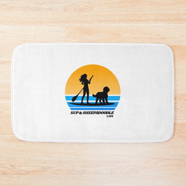 Item preview, SUP and Sheepadoodle Standup Paddleboarding Dog Mom designed and sold by Guarddogdrive.