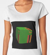 Sambische Flagge 3d gewürfelt Premium Rundhals-Shirt