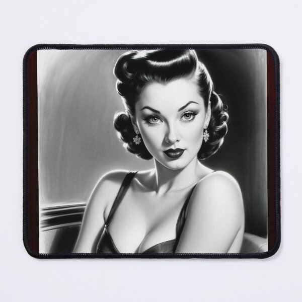 Item preview, Don't You Believe Me Beautiful AI Concept Art BW Illustration Portrait by Xzendor7 designed and sold by Xzendor7 Digital Art Creations.