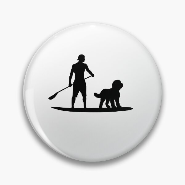 Item preview, Mens SUP Standup Paddleboarding Sheepadoodle Dog Dad designed and sold by Guarddogdrive.