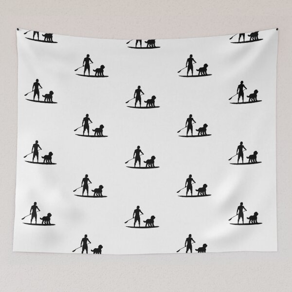 Item preview, Mens SUP Standup Paddleboarding Sheepadoodle Dog Dad designed and sold by Guarddogdrive.