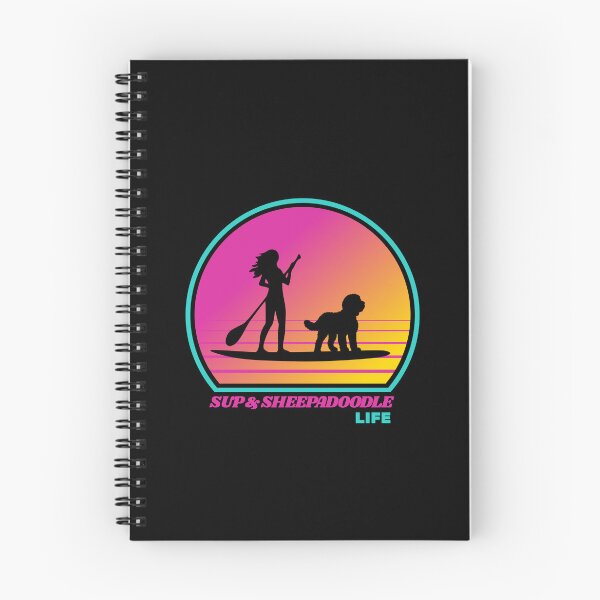 Item preview, 80s Retro Mom SUP and Sheepadoodle Life Paddleboarding  designed and sold by Guarddogdrive.