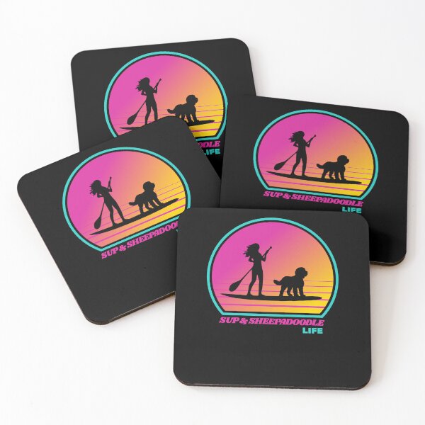 Item preview, 80s Retro Mom SUP and Sheepadoodle Life Paddleboarding  designed and sold by Guarddogdrive.