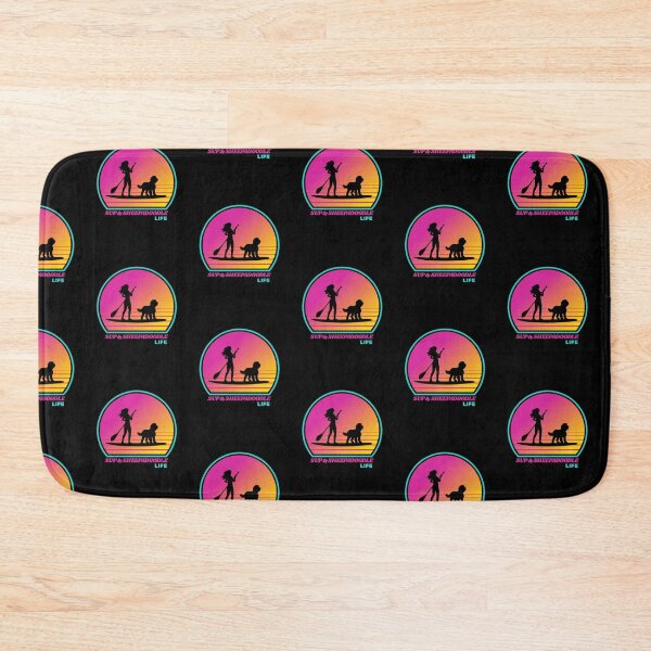 Item preview, 80s Retro Mom SUP and Sheepadoodle Life Paddleboarding  designed and sold by Guarddogdrive.