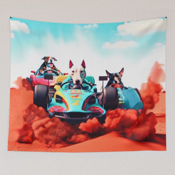 Item preview, Bull Terrier Desert Race designed and sold by SmARTNiki.