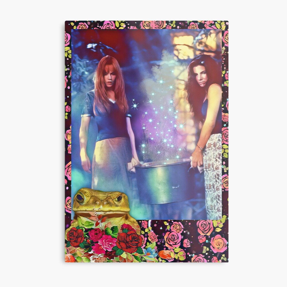 Witches, toads, roses and spells, oh my Metal Print