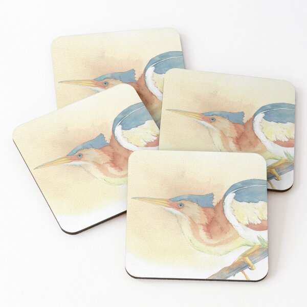 Item preview, Least bittern watercolor bird portrait designed and sold by L'Atelier Oranjade.